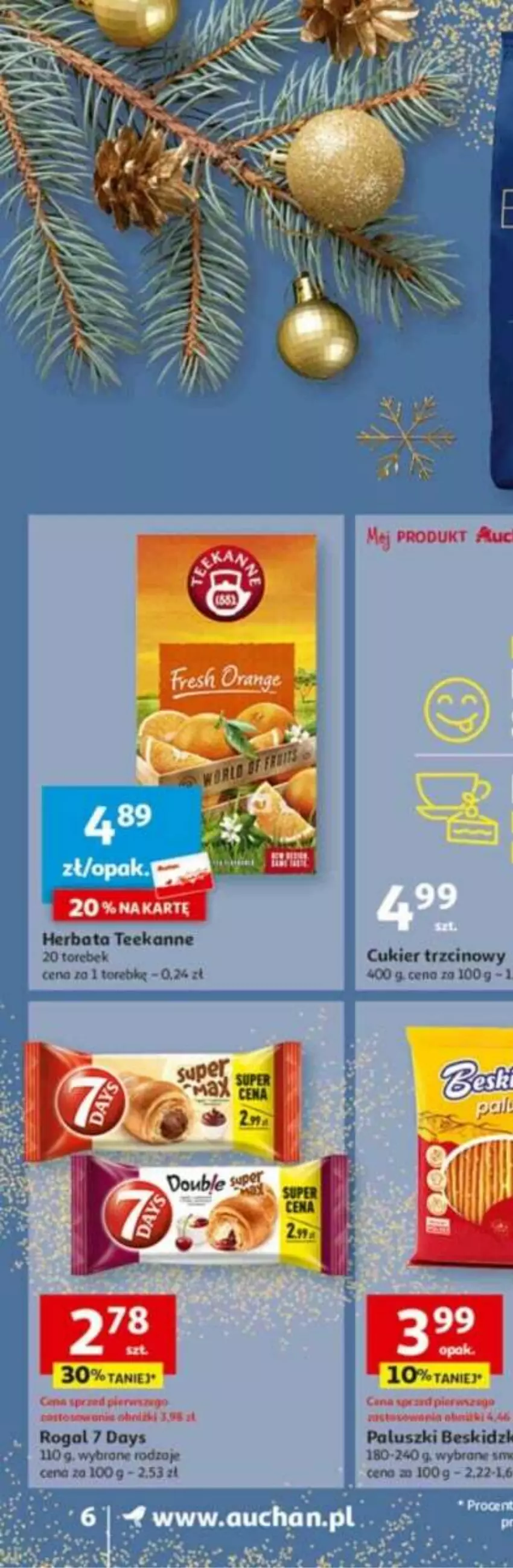 Gazetka promocyjna Auchan - ważna 23.11 do 29.11.2023 - strona 9 - produkty: Cukier, Fa, Herbata, Rogal, Teekanne