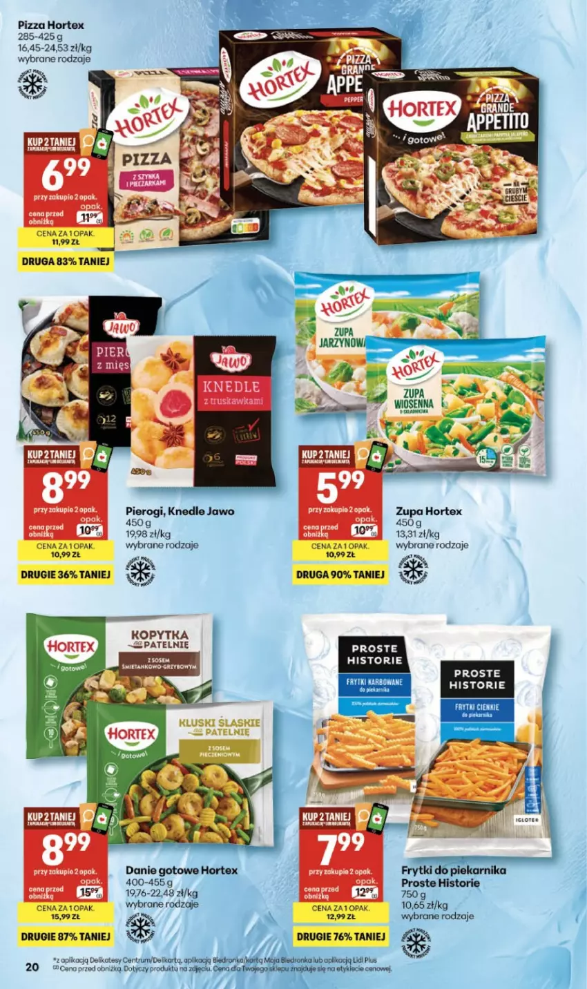 Gazetka promocyjna Delikatesy Centrum - Franczyza DC11 Czwartek - ważna 12.03 do 18.03.2026 - strona 20 - produkty: Danie gotowe, Dron, Frytki, Hortex, Knedle, Piekarnik, Pierogi, Pizza, Rum, Zupa