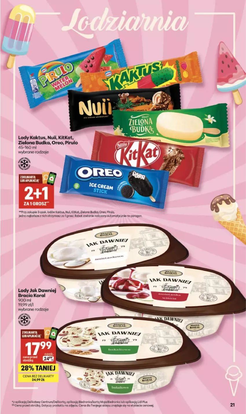 Gazetka promocyjna Delikatesy Centrum - Franczyza DC11 Czwartek - ważna 12.03 do 18.03.2026 - strona 21 - produkty: Dron, Kaktus, Lody, Oreo, Rum, Zielona Budka