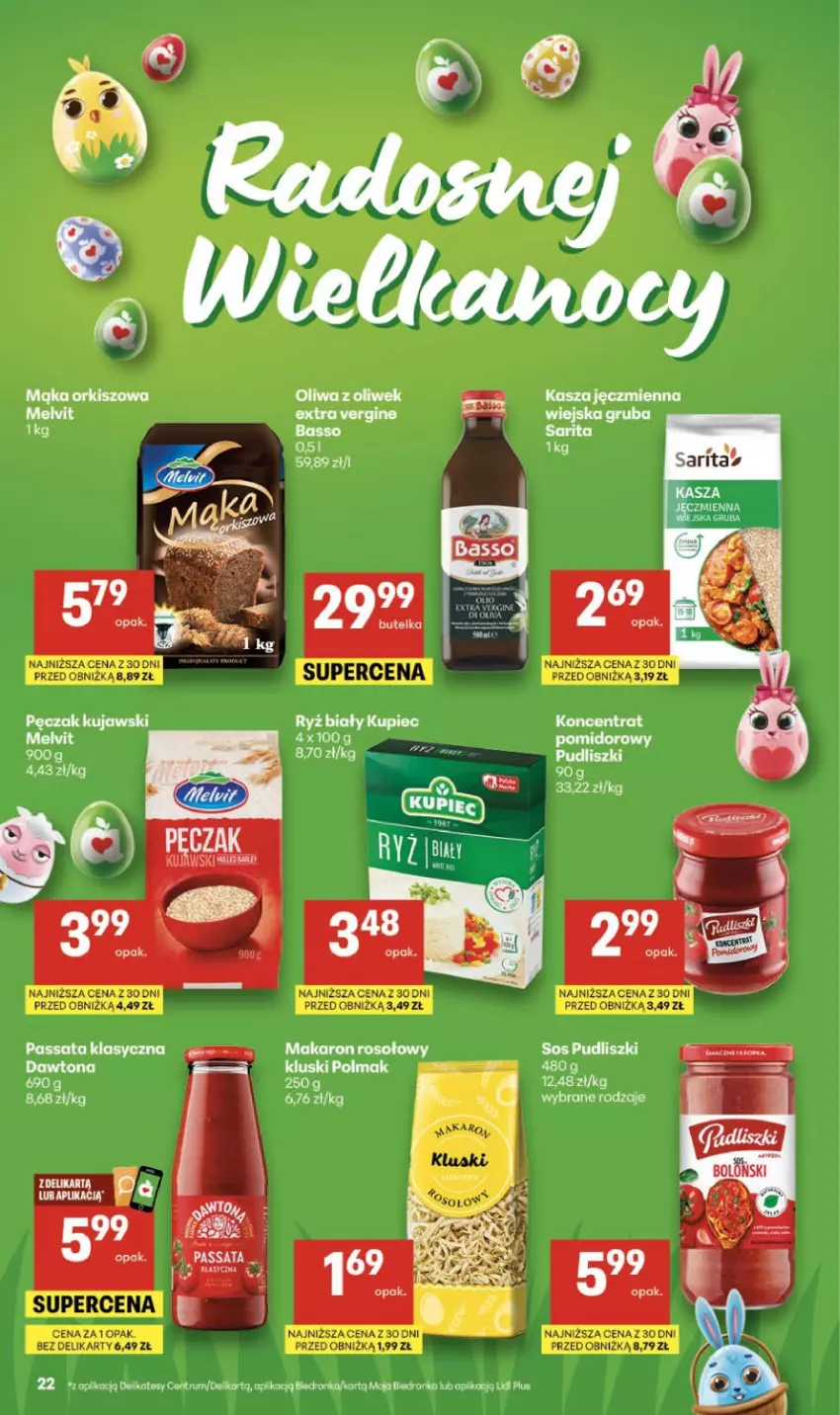 Gazetka promocyjna Delikatesy Centrum - Franczyza DC11 Czwartek - ważna 12.03 do 18.03.2026 - strona 22 - produkty: Dron, Gin, Kujawski, Kupiec, Makaron, Melvit, Olma, Piec, Rum, Ryż, Ryż biały