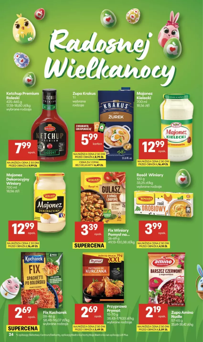 Gazetka promocyjna Delikatesy Centrum - Franczyza DC11 Czwartek - ważna 12.03 do 18.03.2026 - strona 24 - produkty: Dron, Ketchup, Rosół, Rum, Spaghetti, Winiary, Zupa