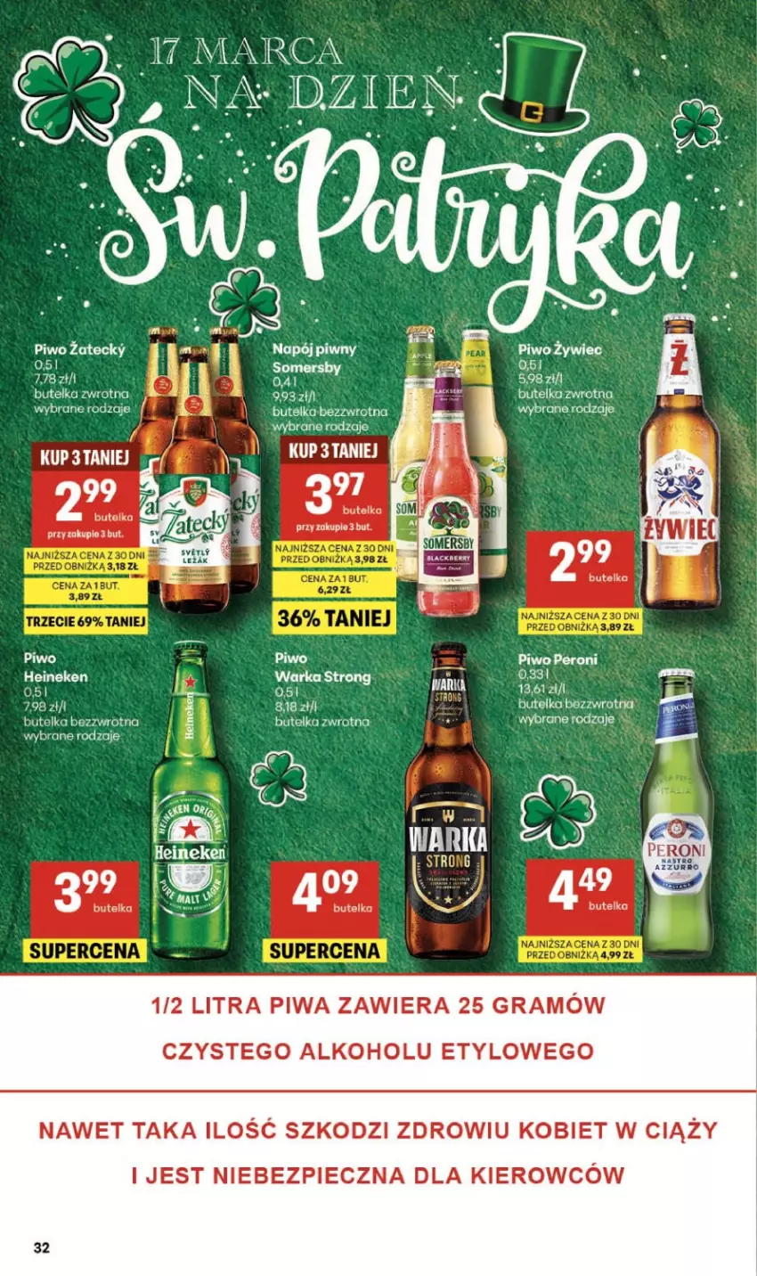Gazetka promocyjna Delikatesy Centrum - Franczyza DC11 Czwartek - ważna 12.03 do 18.03.2026 - strona 32 - produkty: Gra, Heineken, Ocet, Piec, Piwa, Piwo, Warka