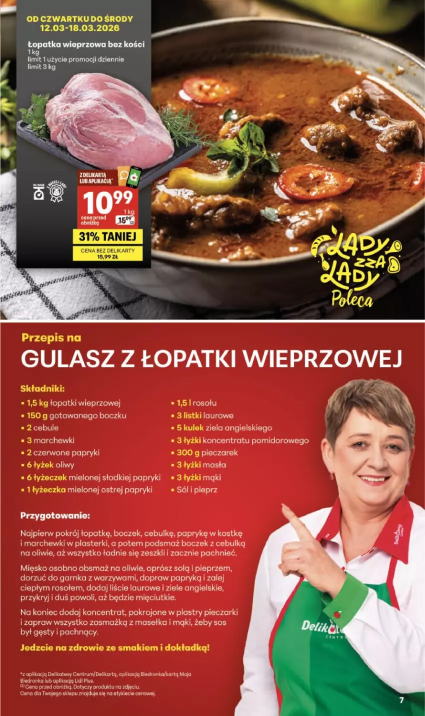 Gazetka promocyjna Delikatesy Centrum - Franczyza DC11 Czwartek - ważna 12.03 do 18.03.2026 - strona 7 - produkty: Boczek, Dron, Laur, Piec, Pieprz, Plasterki, Sól, Sos, Warzywa, Ziele angielskie