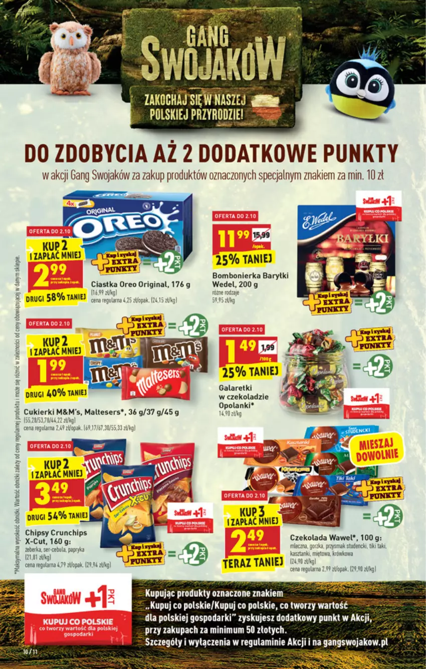 Gazetka promocyjna Biedronka - W tym tygodniu - ważna 30.09 do 06.10.2021 - strona 10 - produkty: Baryłki, Chipsy, Crunchips, Cukier, Cukierki, Czekolada, Fa, Gala, Galaretki, Gin, Gry, Lanki, Oreo, Piwa, Ser, Tera, Wawel