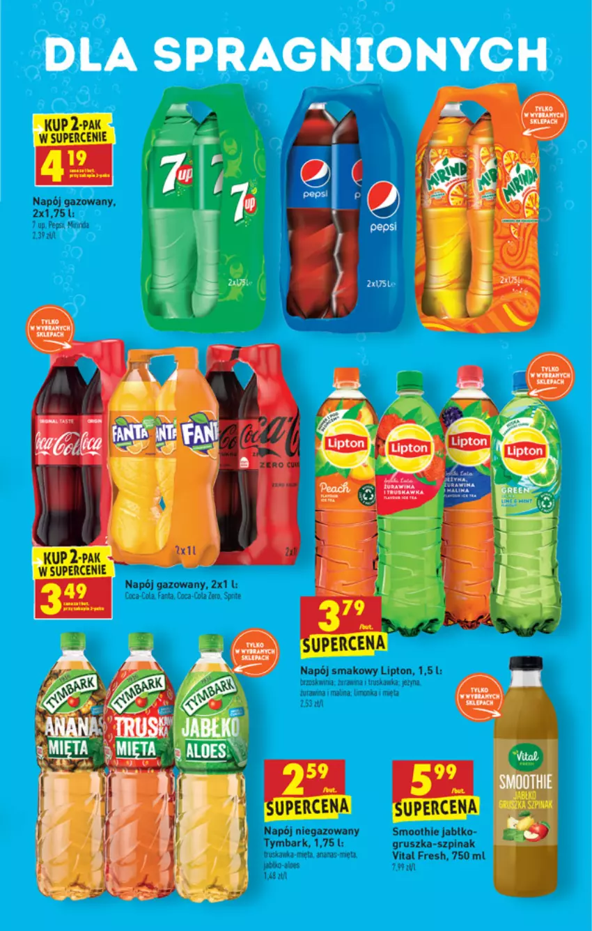 Gazetka promocyjna Biedronka - W tym tygodniu - ważna 30.09 do 06.10.2021 - strona 57 - produkty: Ananas, Coca-Cola, Fa, Fanta, Lipton, Napój, Napój gazowany, Napój niegazowany, Smoothie, Szpinak, Tymbark