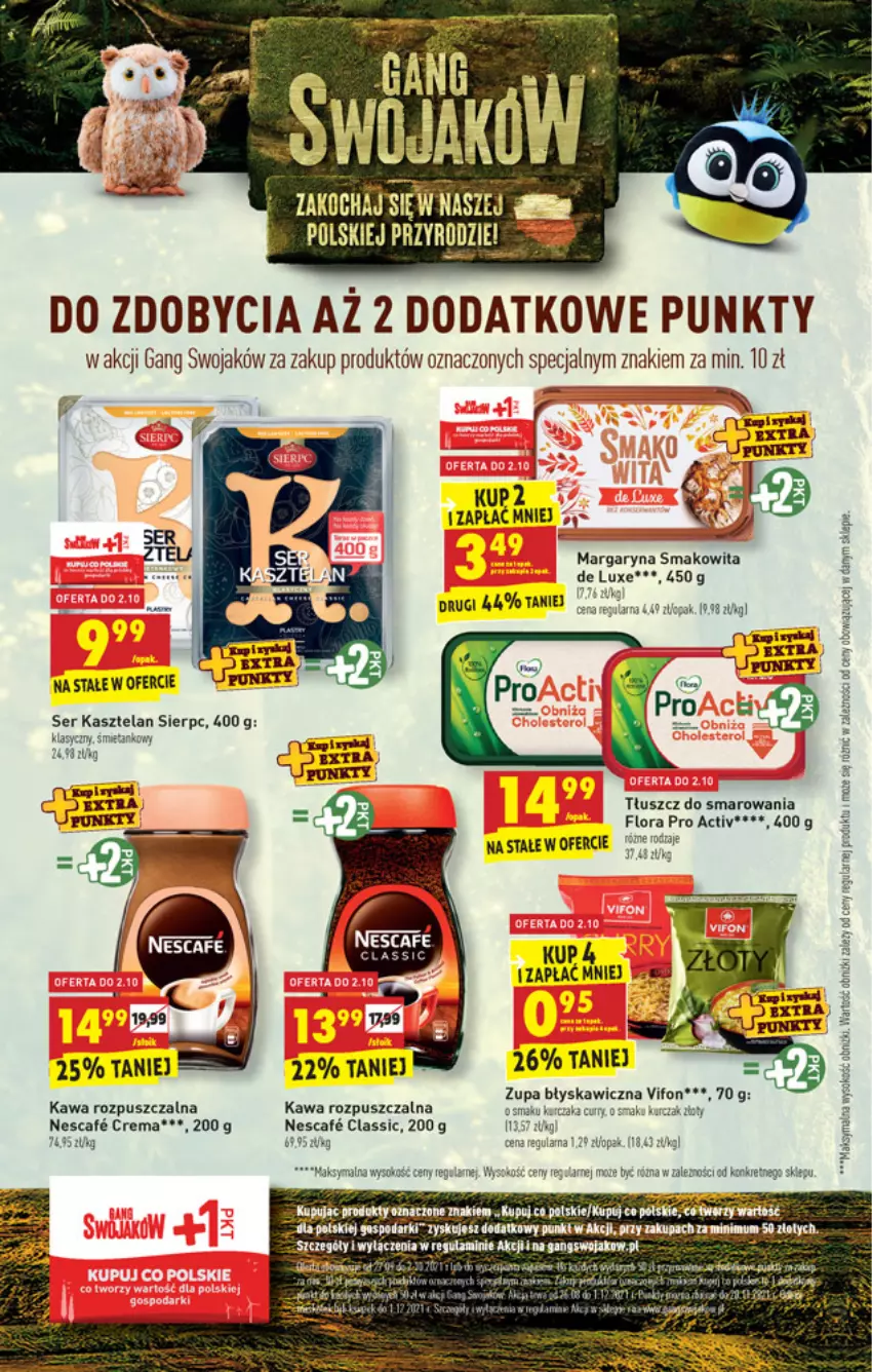 Gazetka promocyjna Biedronka - W tym tygodniu - ważna 30.09 do 06.10.2021 - strona 9 - produkty: Flora, Kasztelan, Kawa, Kawa rozpuszczalna, Kret, Kurczak, Margaryna, Ser, Ser Kasztelan, Smakowita, Sok, Zupa