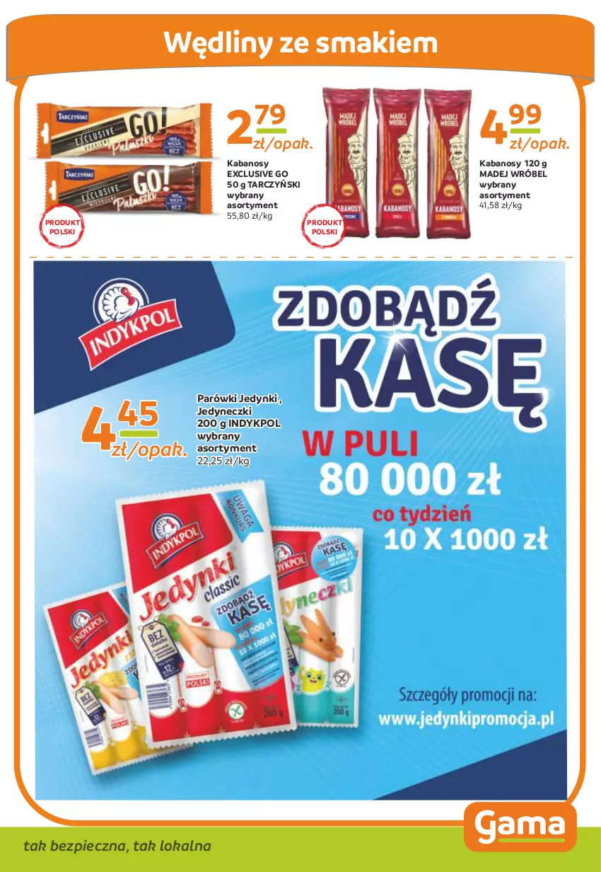 Gazetka promocyjna Gama - Gazetka Gama - ważna 20.06.2022 do 09.06.2023 - strona 3 - produkty: Kabanos, Madej Wróbel, Parówki, Piec, Tarczyński