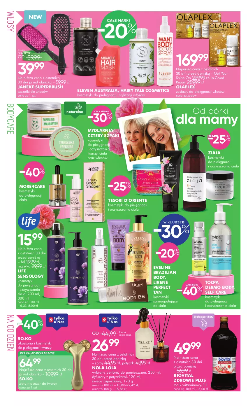 Gazetka promocyjna Super Pharm - Gazetka - ważna 20.05 do 03.06.2025 - strona 4 - produkty: Biovital, Body, Eveline, Kosmetyki do pielęgnacji, Lirene, Masażer, Perfum, Ser, Tołpa, Tonik, Zdrowie, Ziaja