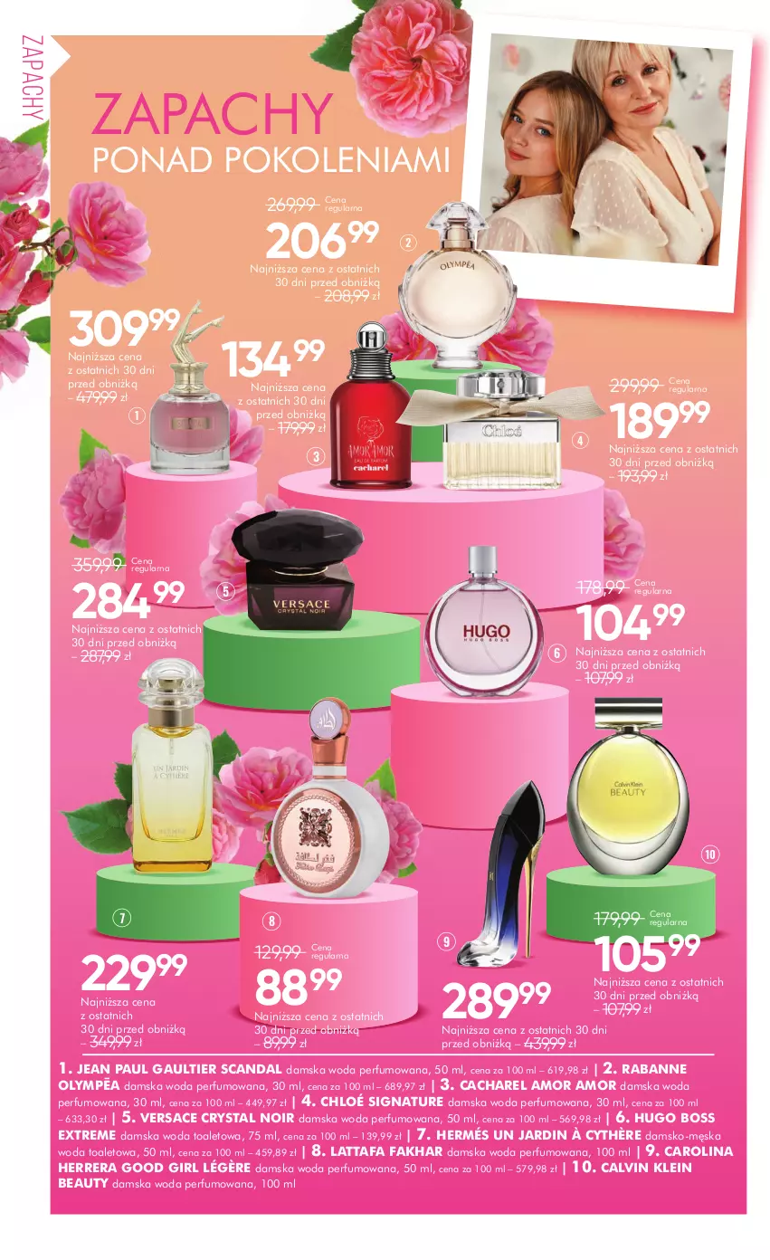 Gazetka promocyjna Super Pharm - Gazetka - ważna 20.05 do 03.06.2025 - strona 6 - produkty: Cacharel, Calvin Klein, Carolina Herrera, Chloé, Fa, Hugo Boss, Perfum, Versace, Woda, Woda perfumowana, Woda toaletowa