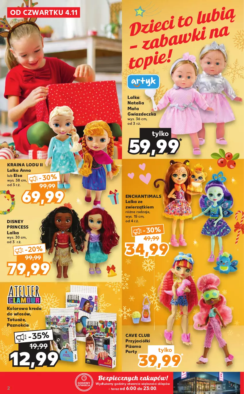 Gazetka promocyjna Kaufland - Katalog Zabawki - ważna 04.11 do 06.12.2021 - strona 2 - produkty: Disney, Enchantimals, Lalka, Piec, Piżama, Tera, Top