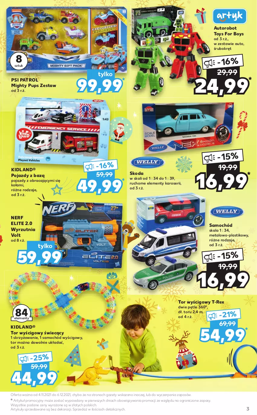 Gazetka promocyjna Kaufland - Katalog Zabawki - ważna 04.11 do 06.12.2021 - strona 3 - produkty: Gra, Nerf, Pojazd, Psi Patrol, Robot, Samochód, Ser, Tor wyścigowy, Wyrzutnia