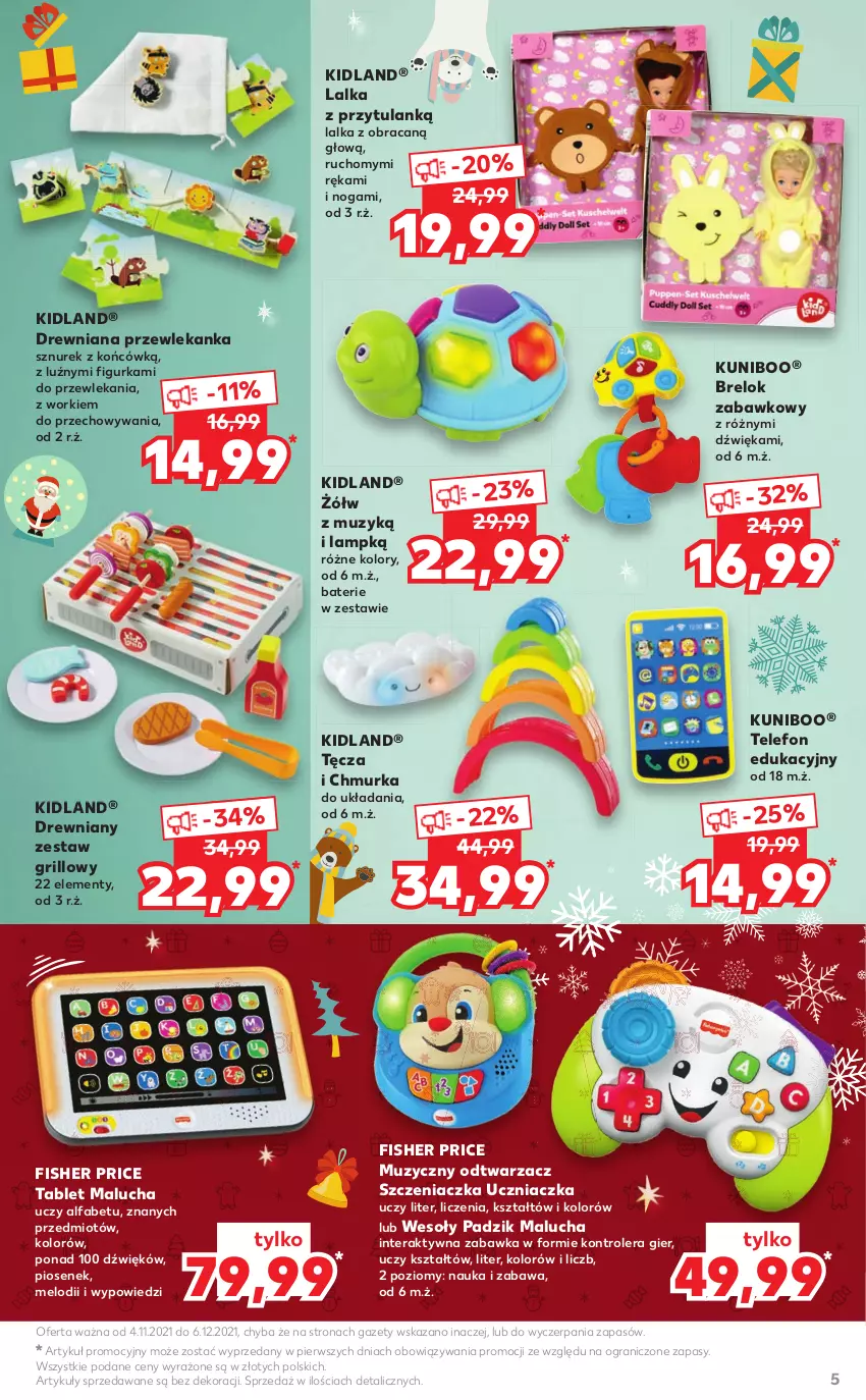 Gazetka promocyjna Kaufland - Katalog Zabawki - ważna 04.11 do 06.12.2021 - strona 5 - produkty: Fa, Gra, Grill, Kontroler, Lalka, Sznurek, Tablet, Telefon, Tera, Zabawka