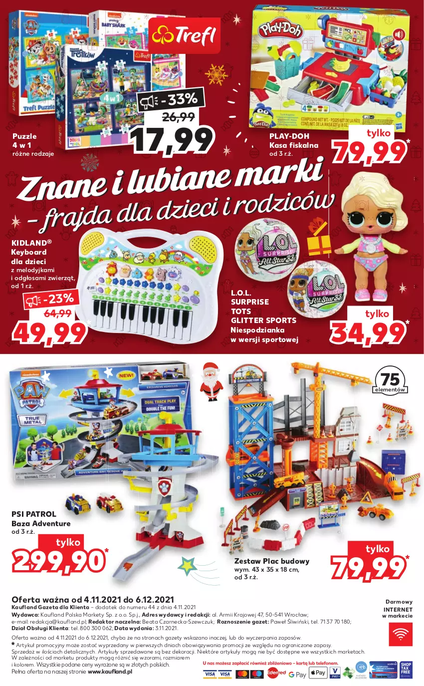 Gazetka promocyjna Kaufland - Katalog Zabawki - ważna 04.11 do 06.12.2021 - strona 8 - produkty: Dres, Dzieci, Gra, L.O.L., Lody, Play-Doh, Por, Psi Patrol, Puzzle, Sport