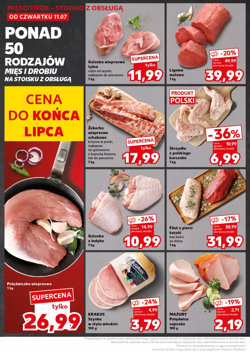 Gazetka promocyjna Kaufland - Kaufland - ważna 15.07 do 17.07.2024 - strona 14 - produkty: Drób, Filet z piersi kaczki, Golonka wieprzowa, Kapustą, Krakus, Kurczak, Mięso, Piec, Polędwica, Szynka