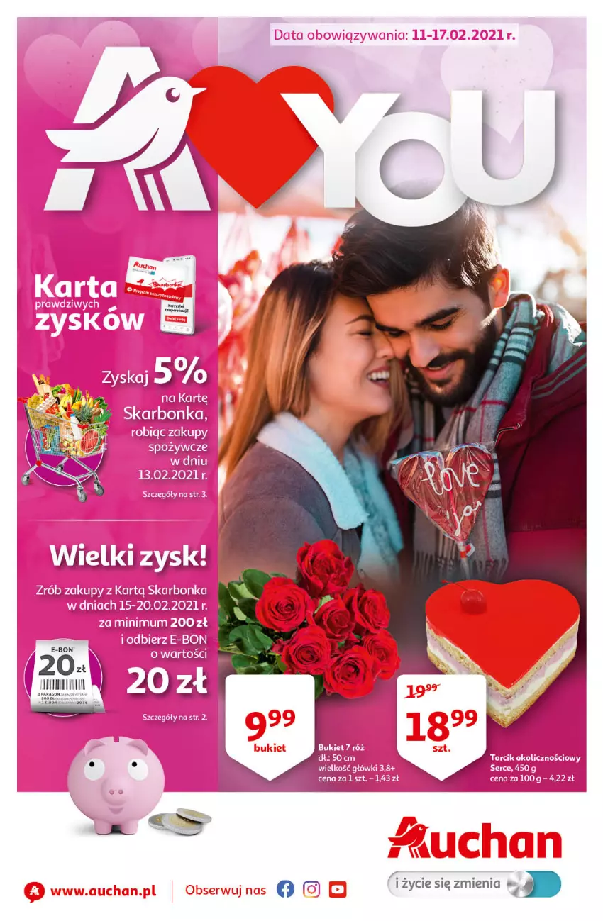 Gazetka promocyjna Auchan - A Love You - ważna 11.02 do 17.02.2021 - strona 1