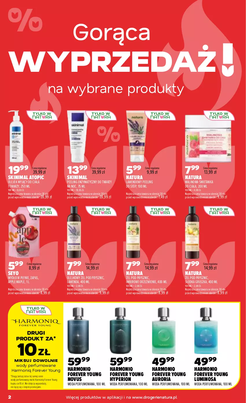 Gazetka promocyjna Drogerie Natura - Gazetka Drogerie Natura - ważna 07.07 do 20.07.2026 - strona 2 - produkty: Imbir, Mydło, Mydło w płynie, Olej, Peeling, Perfum, Top, Woda, Woda perfumowana