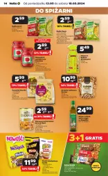 Gazetka promocyjna Netto - Artykuły spożywcze - Gazetka - ważna od 18.05 do 18.05.2024 - strona 14 - produkty: Koncentrat pomidorowy, Makaron, Dawtona, Warzywa, Ser, Gin, Gra, Nesquik, Rust, Warzywa konserwowe, Lion, Boczek, Baton, Danio, Cini Minis, Oliwa z oliwek, Cieciorka, Grill, Orka, Nestlé, Knorr, Fa