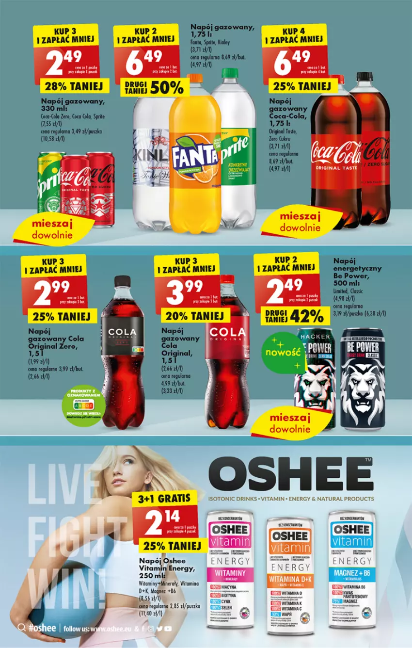 Gazetka promocyjna Biedronka - ważna 20.03 do 25.03.2023 - strona 35 - produkty: Coca-Cola, Fa, Fanta, Gin, Gra, Napój, Napój gazowany, Oshee