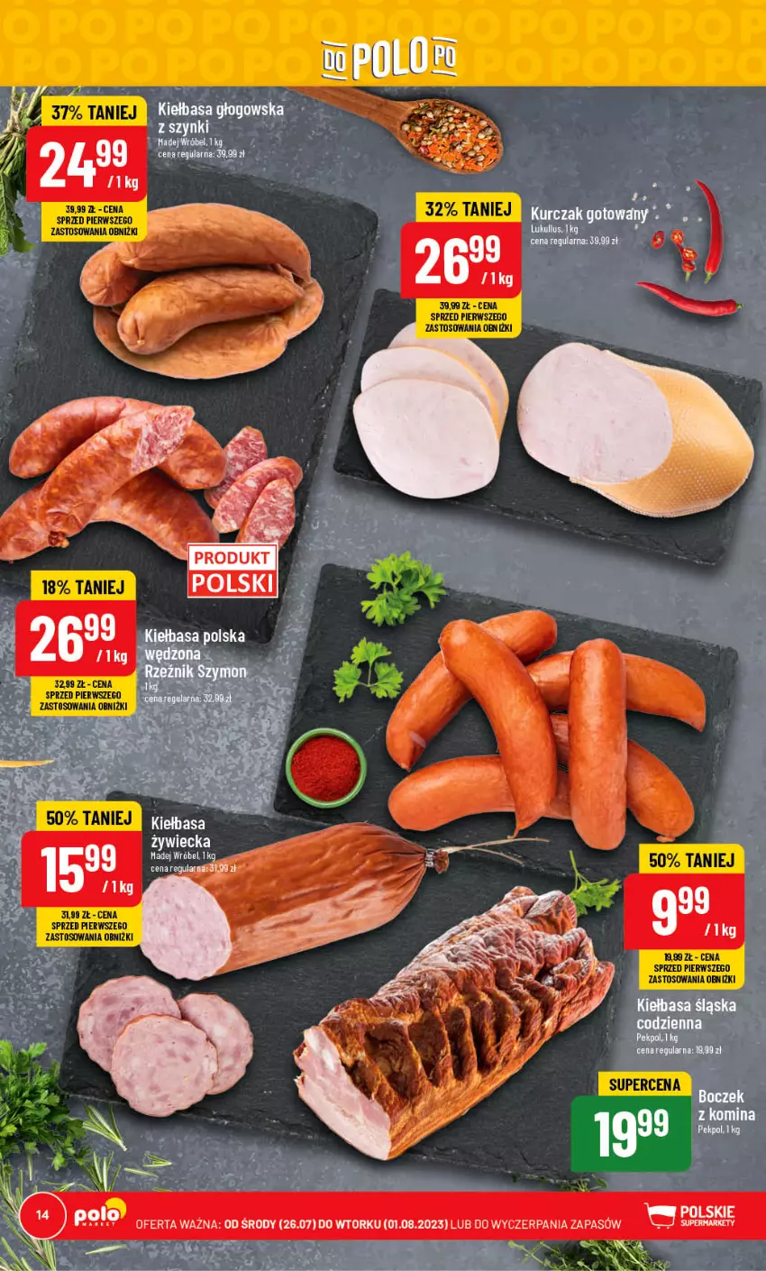 Gazetka promocyjna PoloMarket - Gazetka pomocyjna - ważna 26.07 do 01.08.2023 - strona 14 - produkty: Kiełbasa, Madej Wróbel