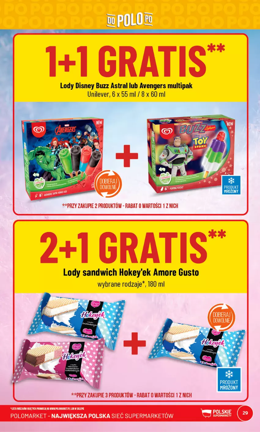 Gazetka promocyjna PoloMarket - Gazetka pomocyjna - ważna 26.07 do 01.08.2023 - strona 29 - produkty: Avengers, Disney, Gra, Lody