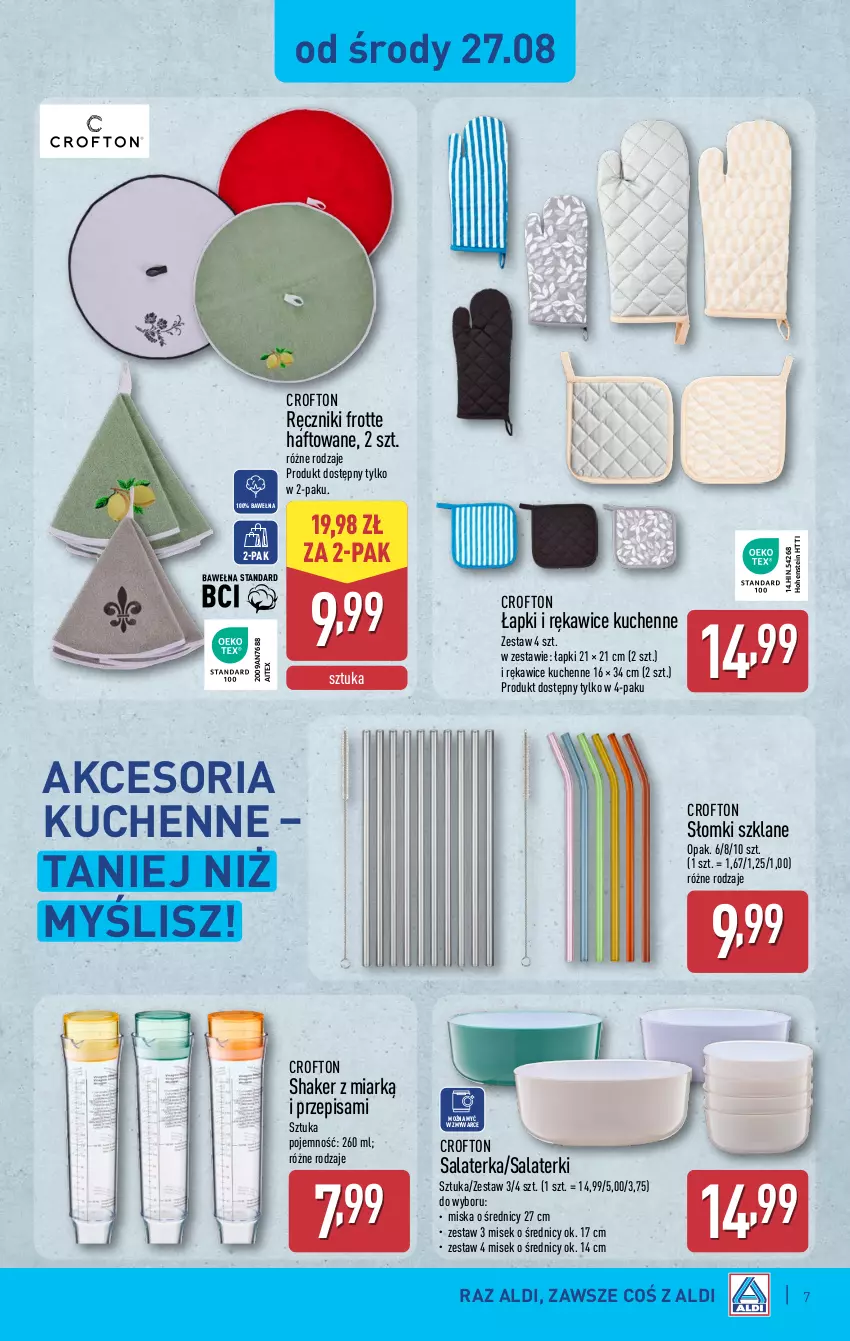 Gazetka promocyjna Aldi - Artykuły przemysłowe i tekstylia - ważna 27.08 do 30.08.2025 - strona 7 - produkty: Miska, Ręcznik, Rękawice, Salaterka, Wełna