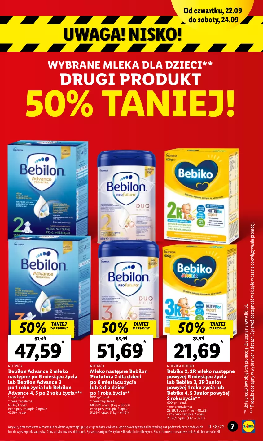 Gazetka promocyjna Lidl - GAZETKA - ważna 22.09 do 24.09.2022 - strona 7 - produkty: Bebiko, BEBILON, Dzieci, Mleko, O nas, Waga