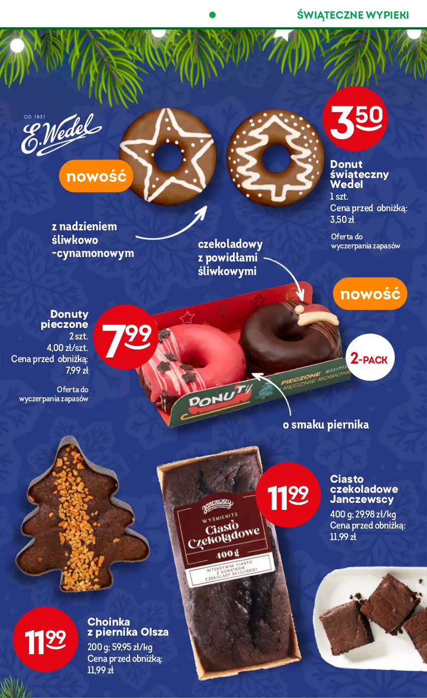 Gazetka promocyjna Żabka - ważna 20.12.2023 do 02.01.2024 - strona 13 - produkty: Choinka, Ciasto czekoladowe, Donut, Inka, Nuty, Piec, Piernik