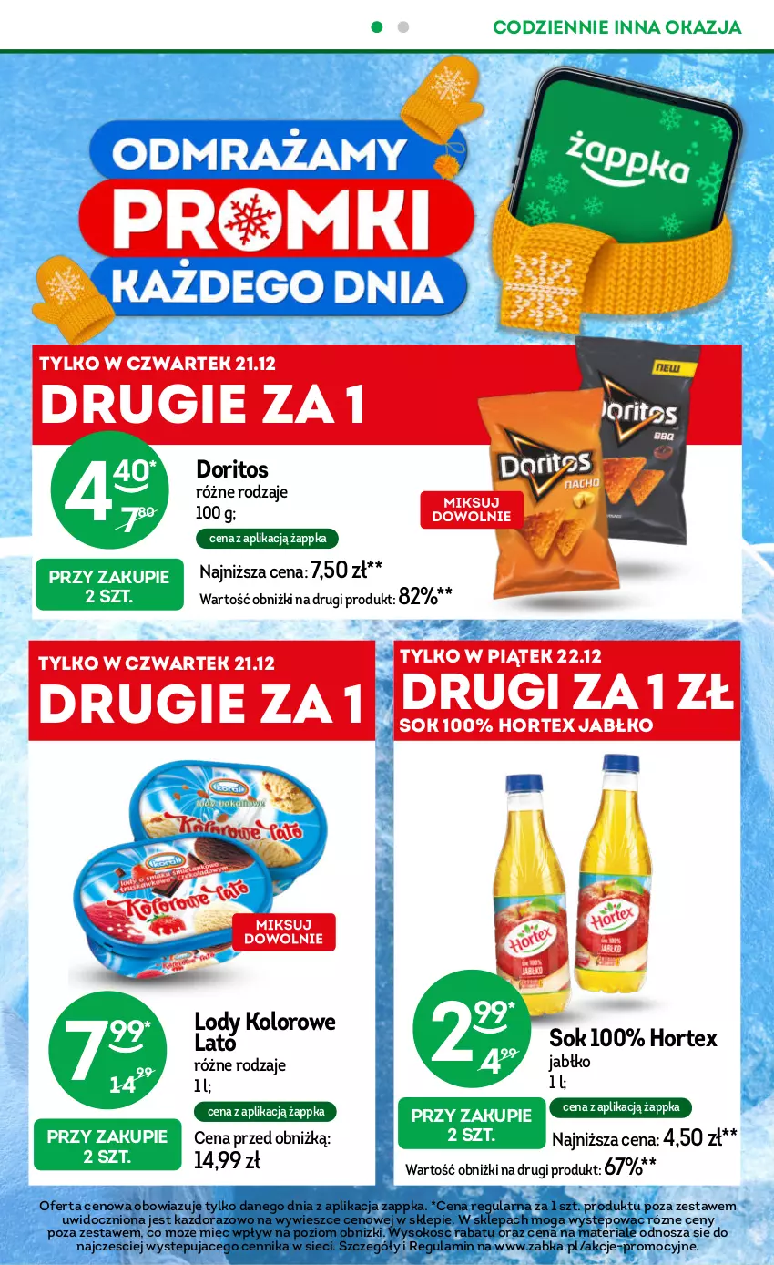 Gazetka promocyjna Żabka - ważna 20.12.2023 do 02.01.2024 - strona 2 - produkty: Hortex, Lody, Sok