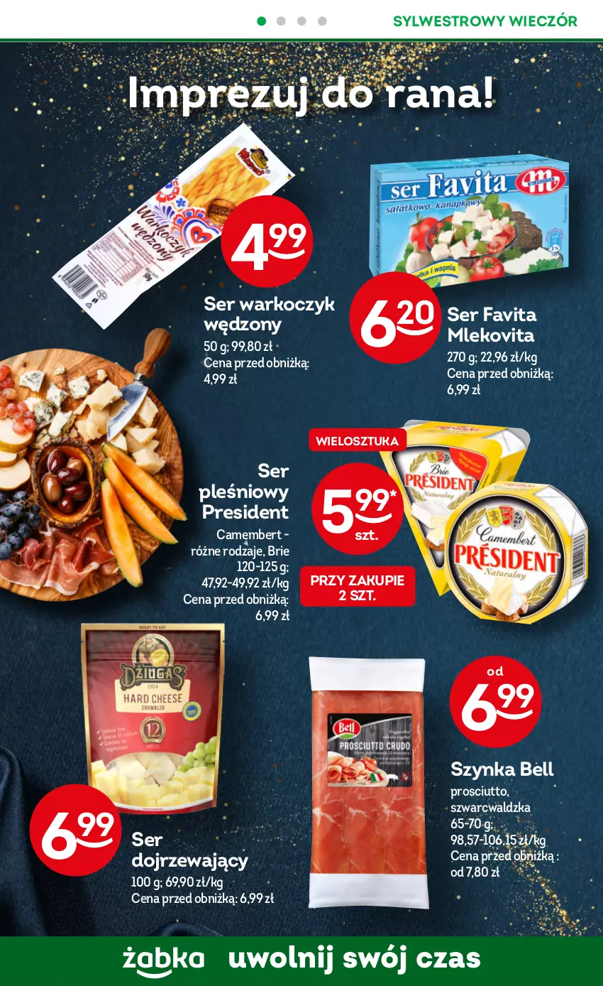 Gazetka promocyjna Żabka - ważna 20.12.2023 do 02.01.2024 - strona 30 - produkty: Bell, Brie, Camembert, Fa, Favita, Koc, Mleko, Mlekovita, Prosciutto, Ser, Ser pleśniowy, Szynka