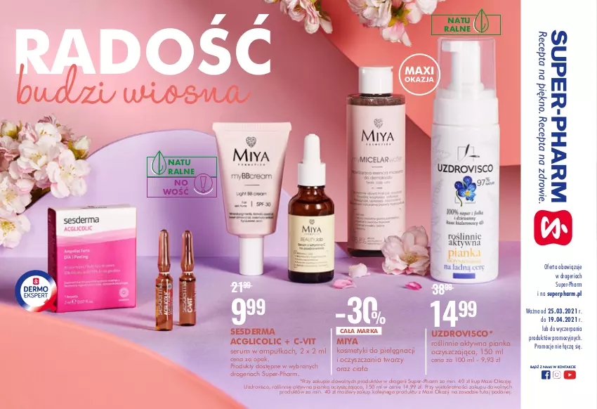 Gazetka promocyjna Super Pharm - Gazetka - ważna 25.03 do 19.04.2021 - strona 1 - produkty: Kosmetyki do pielęgnacji, Olej, Rum, Ser, Serum, Sesderma