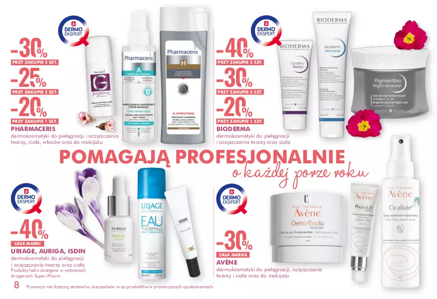 Gazetka promocyjna Super Pharm - Gazetka - ważna 25.03 do 19.04.2021 - strona 8 - produkty: Acer, Avène, Bioderma, Kosmetyki do pielęgnacji, Makijaż, Pharmaceris, Por