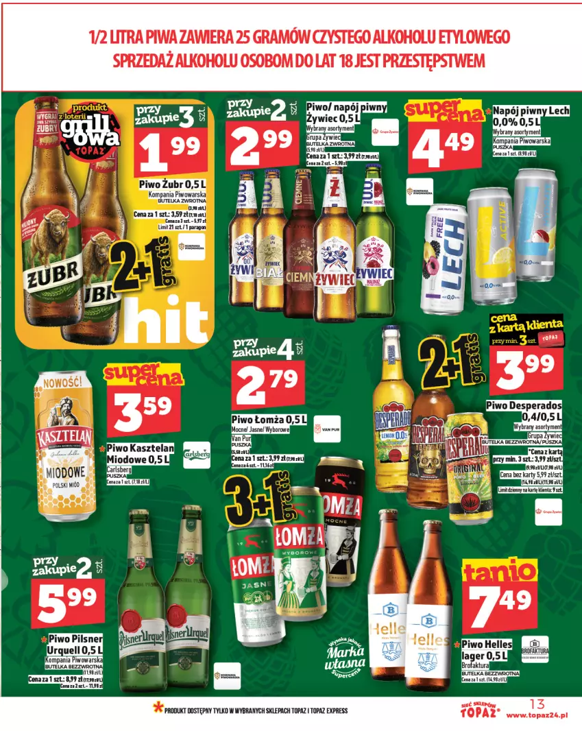 Gazetka promocyjna Topaz - Gazetka - ważna 29.05 do 04.06.2025 - strona 13 - produkty: Gra, Napój, Piwa, Piwo, Top