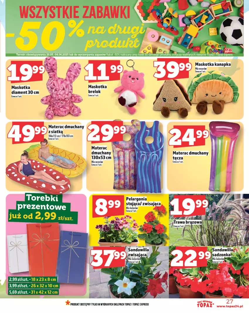 Gazetka promocyjna Topaz - Gazetka - ważna 29.05 do 04.06.2025 - strona 27 - produkty: Materac, Materac dmuchany, Tera, Top