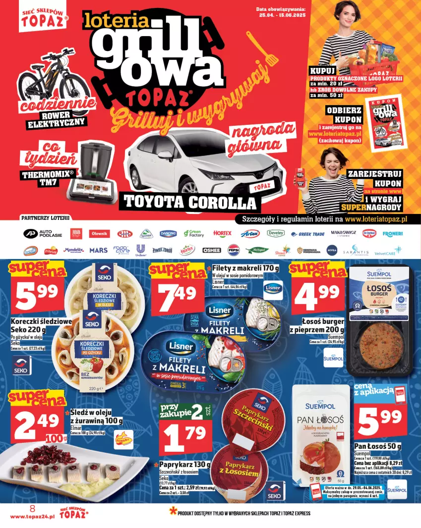 Gazetka promocyjna Topaz - Gazetka - ważna 29.05 do 04.06.2025 - strona 8 - produkty: Lisner, Mars, SEKO, Sos, Suempol, Top