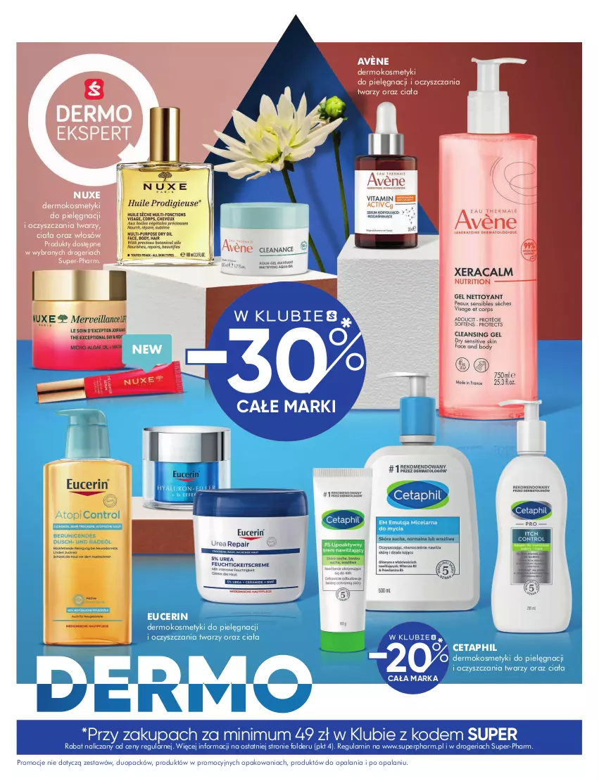 Gazetka promocyjna Super Pharm - Gazetka - ważna 18.09 do 12.10.2025 - strona 13 - produkty: Avène, Cetaphil, Kosmetyki do pielęgnacji, Nuxe