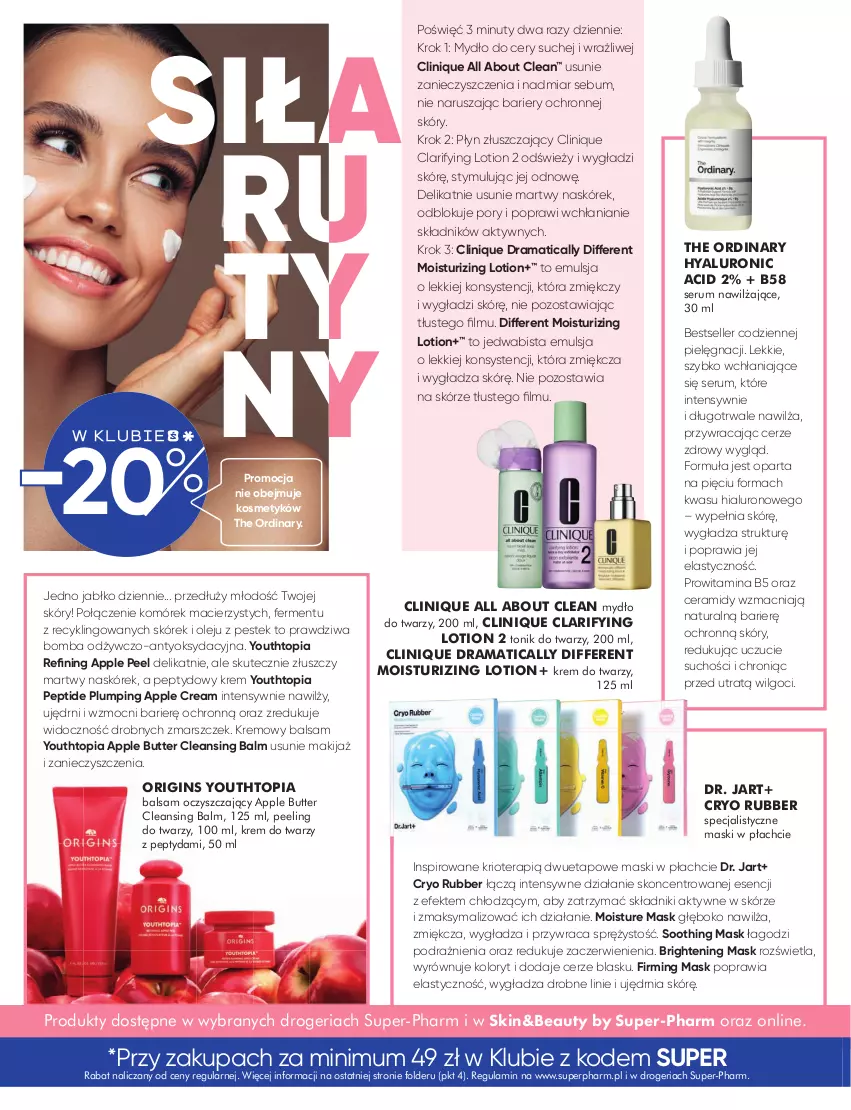 Gazetka promocyjna Super Pharm - Gazetka - ważna 18.09 do 12.10.2025 - strona 6 - produkty: Clin, Clinique, Emulsja, Gin, Krem do twarzy, LG, Makijaż, Mars, Mydło, Nuty, Olej, Peeling, Por, Rama, Rum, Ser, Serum, Stek, Tera, Tonik, Tonik do twarzy, Top