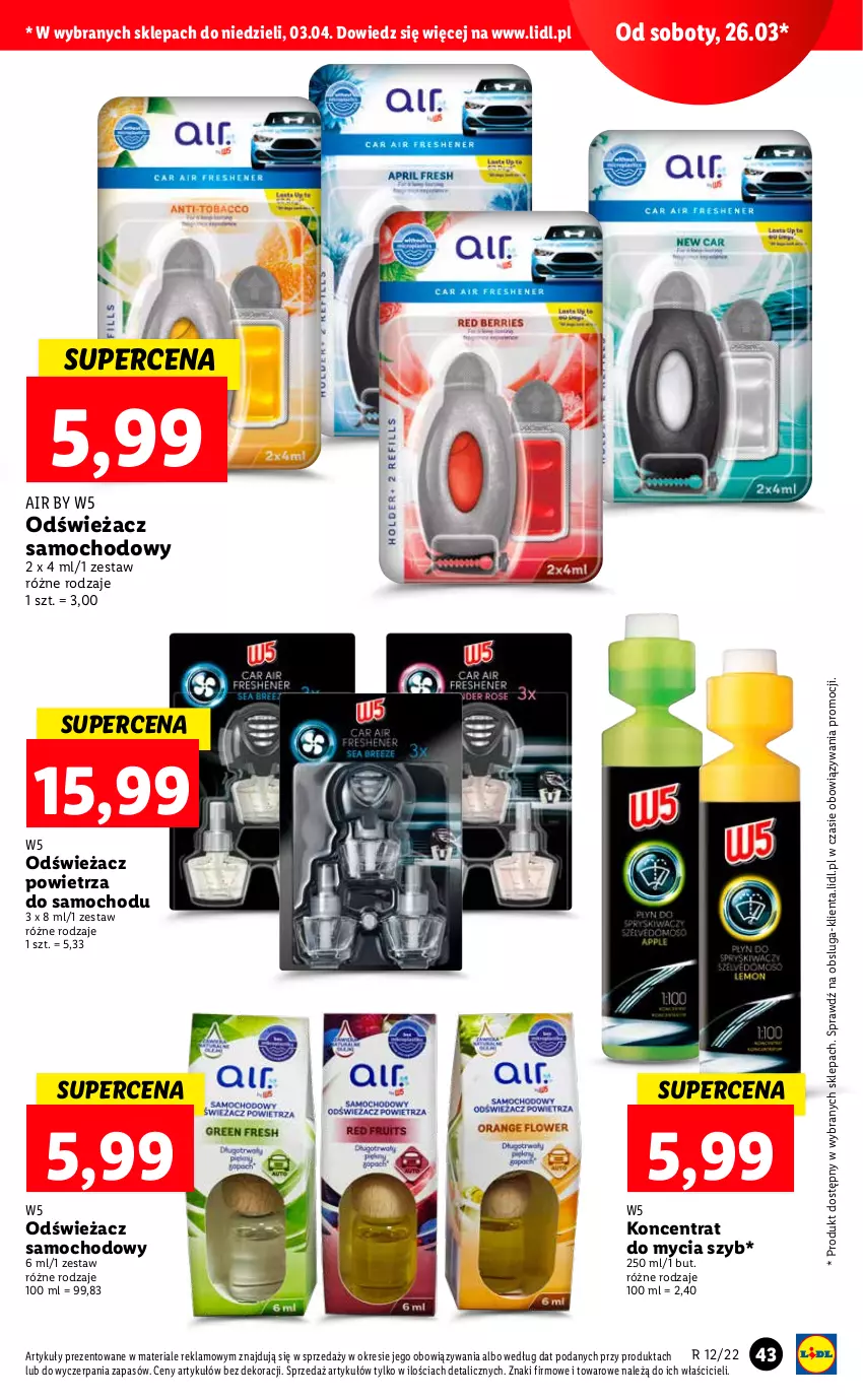 Gazetka promocyjna Lidl - GAZETKA - ważna 21.03 do 27.03.2022 - strona 43 - produkty: Odświeżacz powietrza