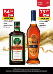 Gazetka promocyjna Delikatesy Centrum - Delibarek DC01-DC02 - Gazetka - ważna od 14.01 do 14.01.2026 - strona 14 - produkty: Rum, Jagermeister, Szal, Metaxa, Brandy, Likier