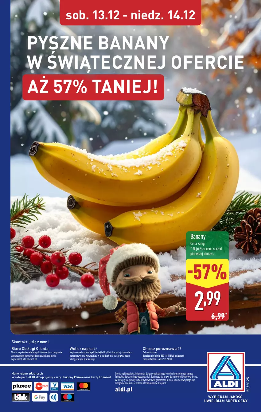Gazetka promocyjna Aldi - Gwiazdy świątecznego stołu - ważna 08.12 do 14.12.2025 - strona 10 - produkty: Banany, Biuro, O nas, Por