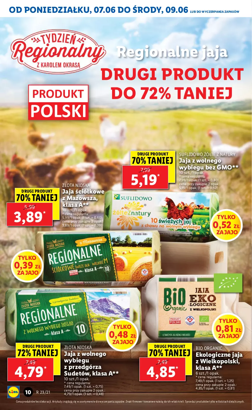 Gazetka promocyjna Lidl - GAZETKA - ważna 07.06 do 09.06.2021 - strona 10 - produkty: Jaja, Jaja z wolnego wybiegu