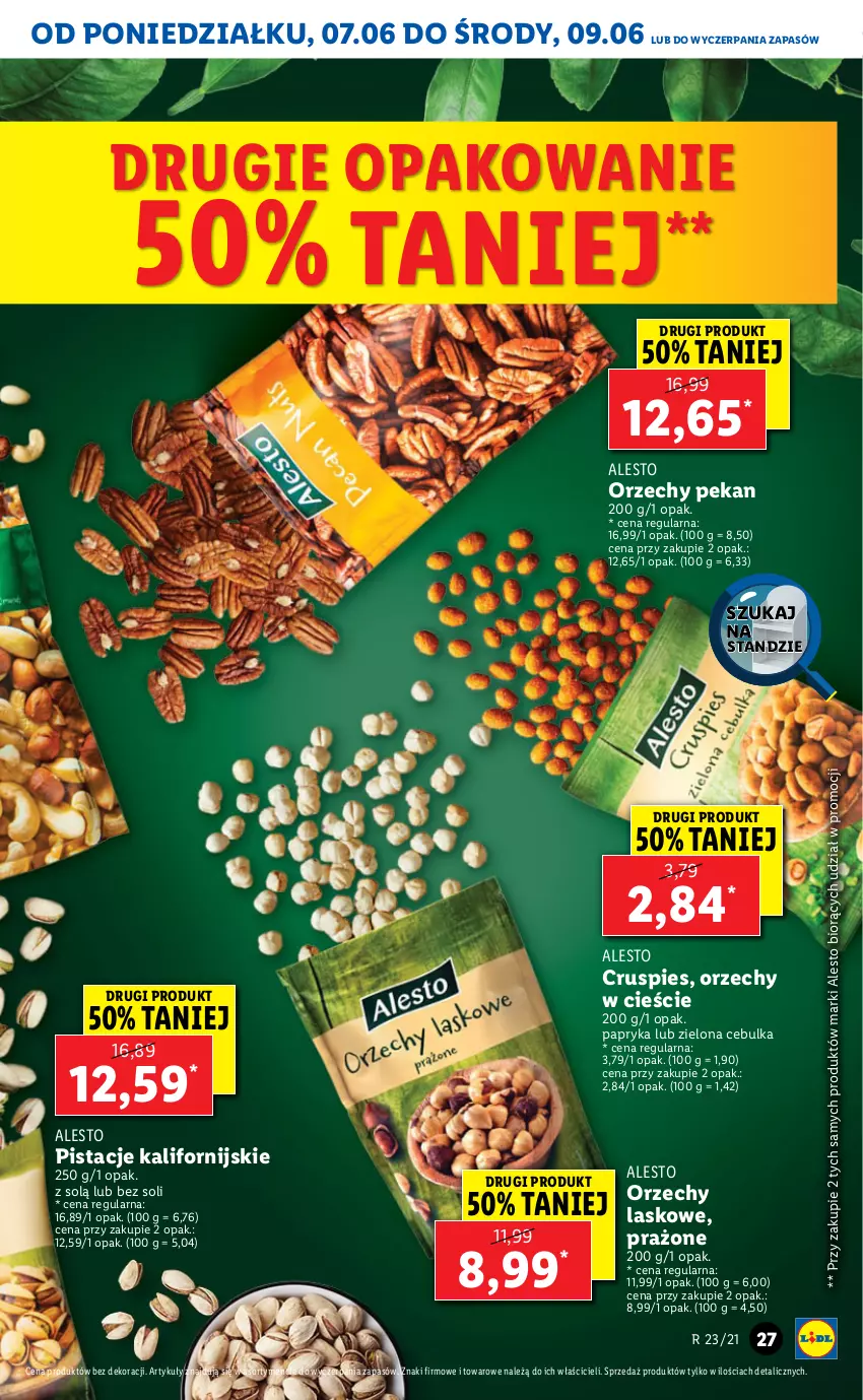 Gazetka promocyjna Lidl - GAZETKA - ważna 07.06 do 09.06.2021 - strona 27 - produkty: Papryka, Pistacje