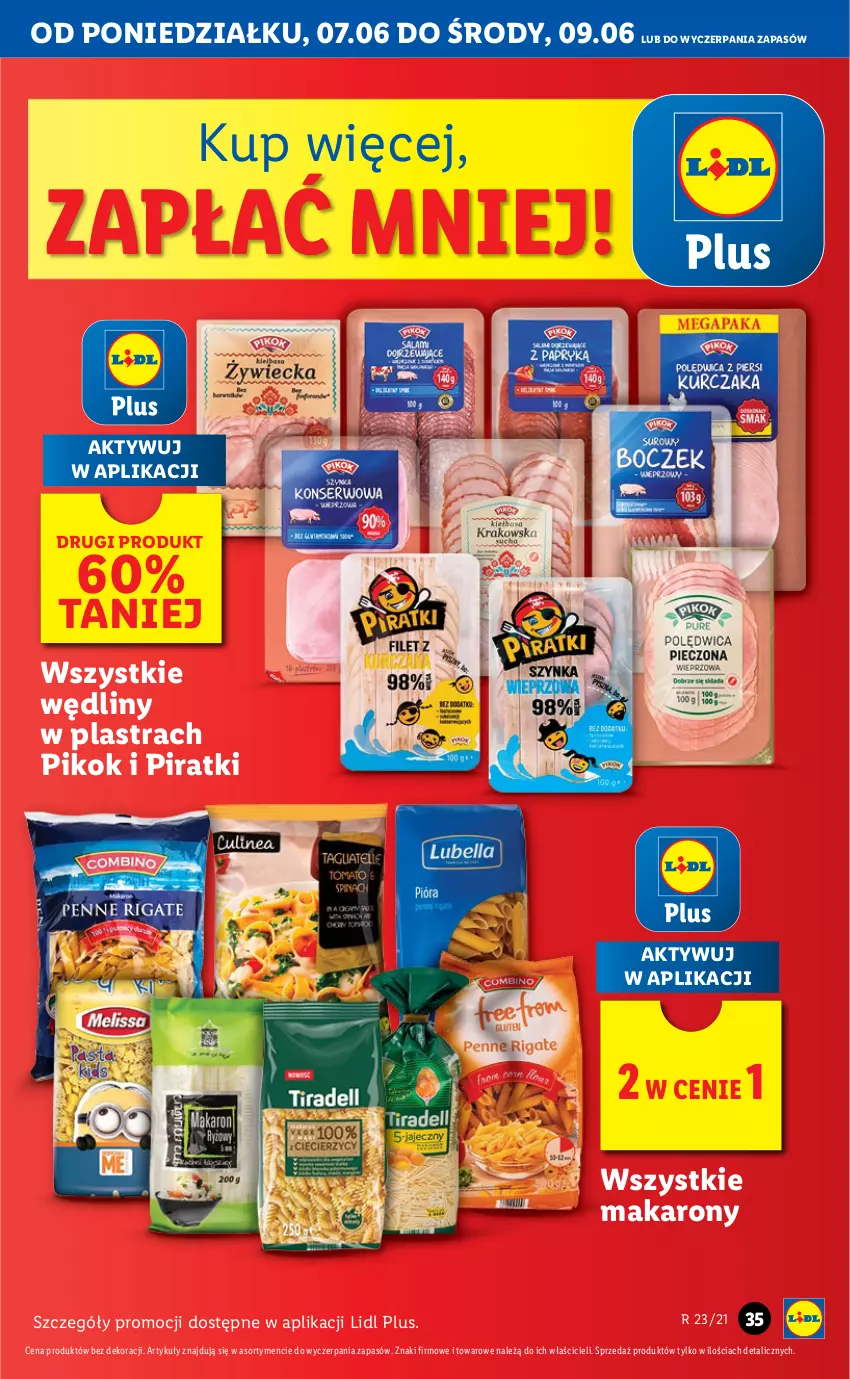 Gazetka promocyjna Lidl - GAZETKA - ważna 07.06 do 09.06.2021 - strona 35 - produkty: Makaron, PIKOK