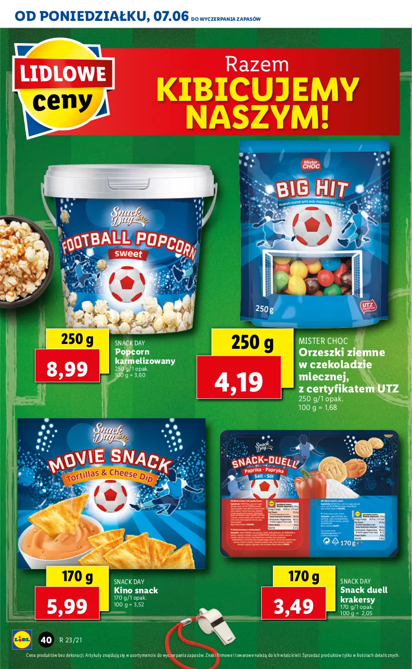 Gazetka promocyjna Lidl - GAZETKA - ważna 07.06 do 09.06.2021 - strona 40 - produkty: BIC, Krakersy, Orzeszki, Orzeszki ziemne, Popcorn