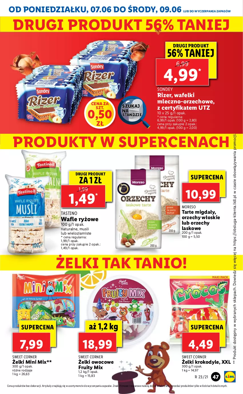 Gazetka promocyjna Lidl - GAZETKA - ważna 07.06 do 09.06.2021 - strona 47 - produkty: Migdały, Mus, Orzechy włoskie, Ryż