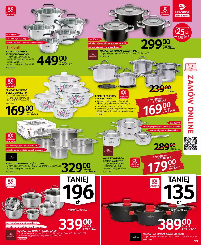 Gazetka promocyjna Selgros - Oferta przemysłowa - ważna 19.05 do 01.06.2022 - strona 19 - produkty: Fusion, Garnek, Miarka, Piekarnik, Podkład, Podkładka, Pokrywa, Rondel, Sok