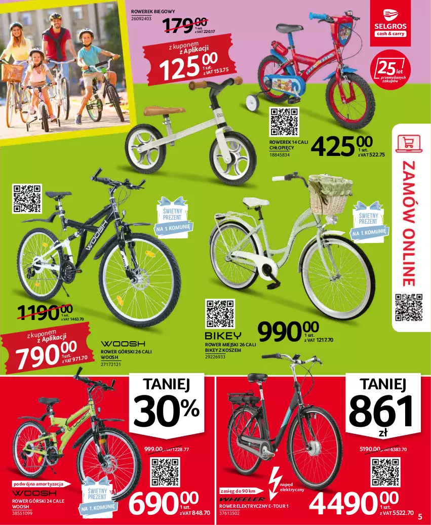 Gazetka promocyjna Selgros - Oferta przemysłowa - ważna 19.05 do 01.06.2022 - strona 5 - produkty: Kosz, Rower, Rower elektryczny, Rowerek