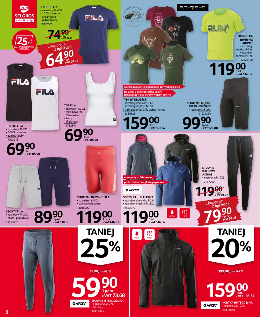 Gazetka promocyjna Selgros - Oferta przemysłowa - ważna 19.05 do 01.06.2022 - strona 6 - produkty: Adidas, Dres, Gra, Granat, Hi-Tec, Kosz, Koszulka, Kurtka, Spodnie, Spodnie dresowe, Szorty, T-shirt, Top, Wełna