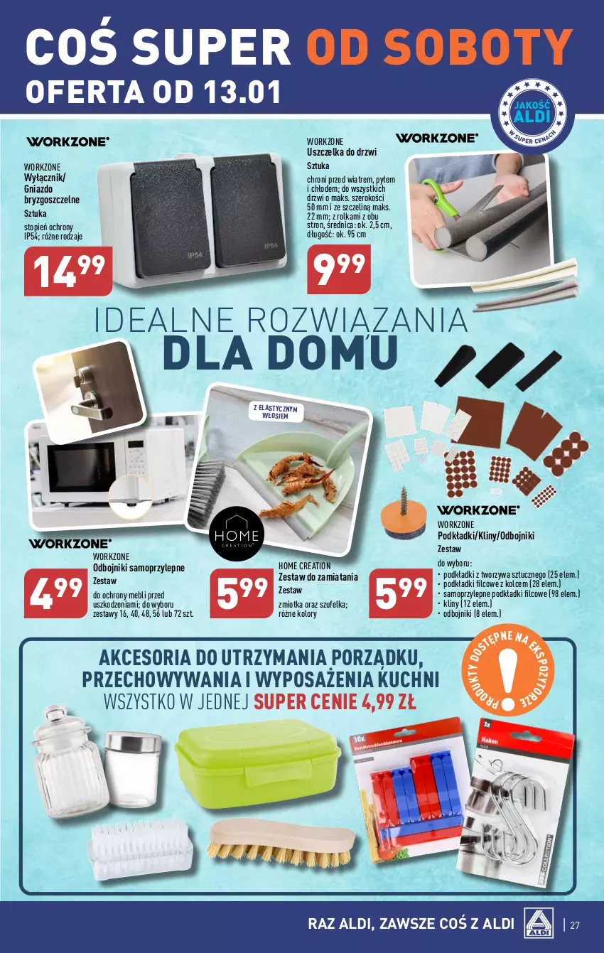 Gazetka promocyjna Aldi - Pełna oferta - ważna 08.01 do 13.01.2024 - strona 27 - produkty: Drzwi, Mop, Podkład, Por, Szufelka, Top