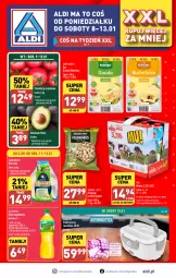 Gazetka promocyjna Aldi - Pełna oferta - Gazetka - ważna od 13.01 do 13.01.2024 - strona 1 - produkty: Kurczak, Pistacje, Kujawski, Ser, Gra, Hofburger, Burger, Olej rzepakowy, Gouda, Olej, Pomidory, Mleko, Fa