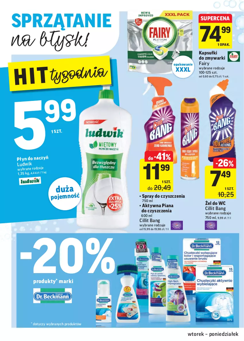 Gazetka promocyjna Intermarche - Gazetka promocyjna - ważna 25.01 do 31.01.2022 - strona 26 - produkty: Cillit Bang, Fa, Fairy, Ludwik, Spray do czyszczenia, Sprzątanie, Zmywarki